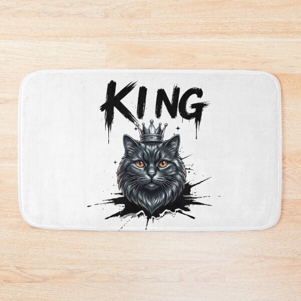 Item preview, Black Cat King Crown Grunge Art designed and sold by PetalsPaws.