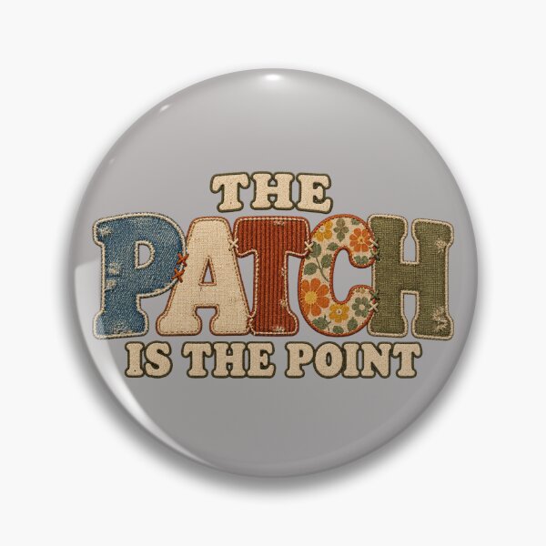 Item preview, The Patch Is the Point – Retro Visible Mending designed and sold by Golden Era Studio.