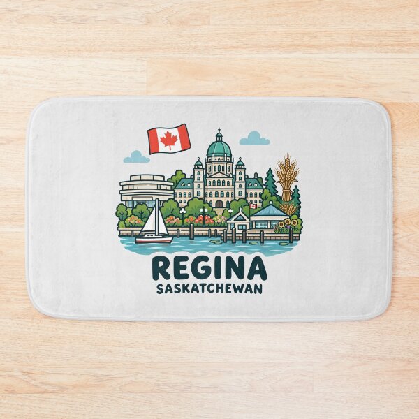 Item preview, Regina Canada Colorful Cute Skyline designed and sold by HowToCanadian.
