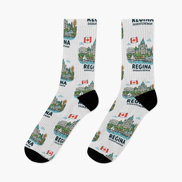 Item preview, Regina Canada Colorful Cute Skyline designed and sold by HowToCanadian.