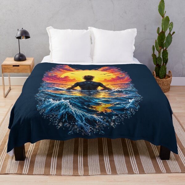Item preview, Sunset Surfing Ocean Wave Adventure Artwork designed and sold by M. Mamdouh Artworks.