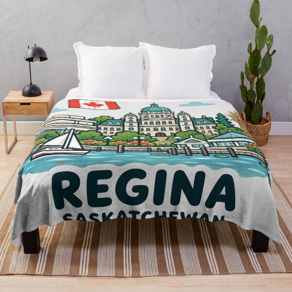 Item preview, Regina Canada Colorful Cute Skyline designed and sold by HowToCanadian.