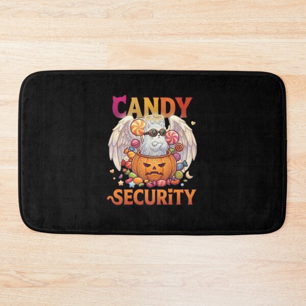 Item preview, Candy Security Funny Grumpy Angel Cat Halloween  designed and sold by Retro Whiskers.