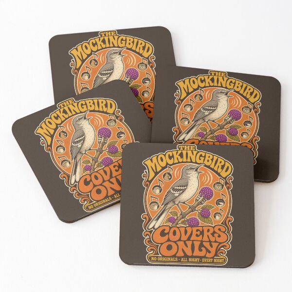 Item preview, Northern Mockingbird Covers Only Funny Retro Concert Bird Art designed and sold by shifumart.