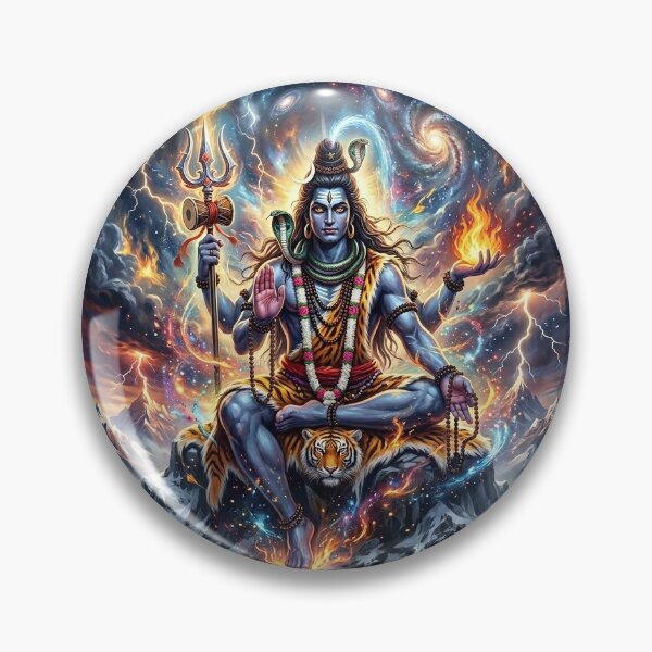 Item preview, Mahadeva Shiva Meditating on a Himalayan Peak designed and sold by Lucid Dream Pixel.