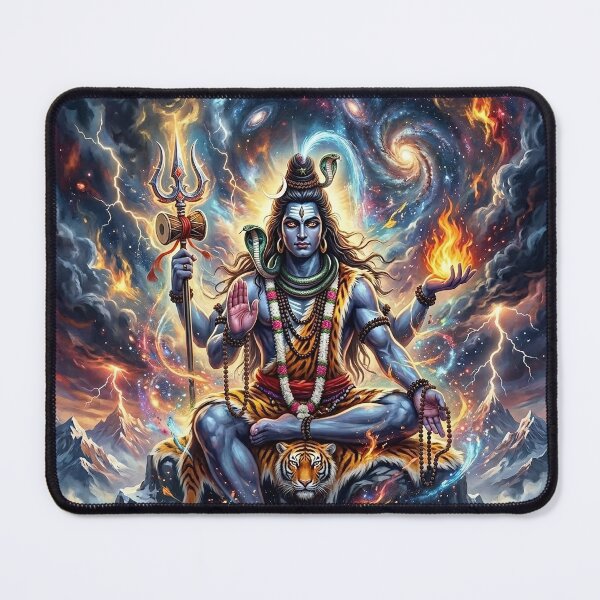 Item preview, Mahadeva Shiva Meditating on a Himalayan Peak designed and sold by Lucid Dream Pixel.