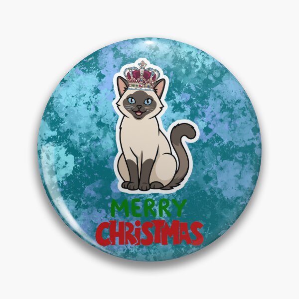 Item preview, Cute Siamese Cat Merry Christmas Holiday Art designed and sold by stormk10.