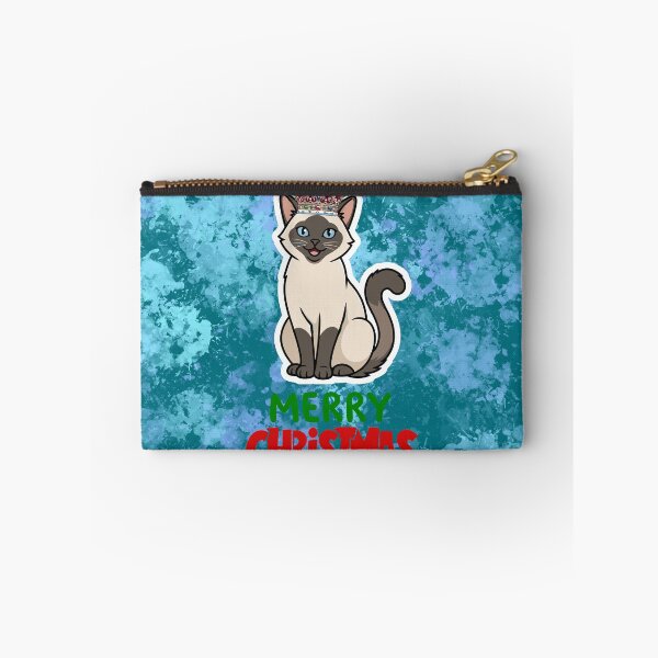 Item preview, Cute Siamese Cat Merry Christmas Holiday Art designed and sold by stormk10.