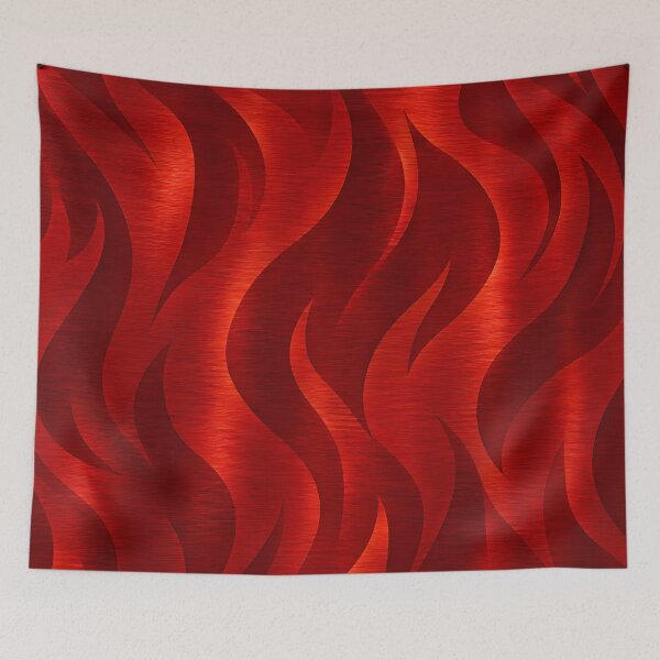 Item preview, Red Metallic Flames Abstract Brushed Crimson Pattern designed and sold by Sybille-Yates.