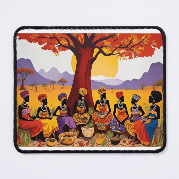 Item preview, African Women Gathering Beneath the Great Tree designed and sold by tambanow.