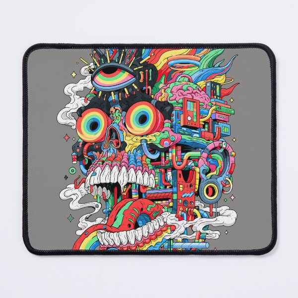 Item preview, Psychedelic Mechanical Skull designed and sold by folskullyz.