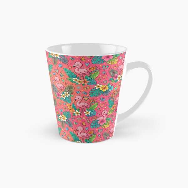 Item preview, Cute Baby Flamingo Tropical Floral Seamless Pattern designed and sold by ShivCraftStudio.