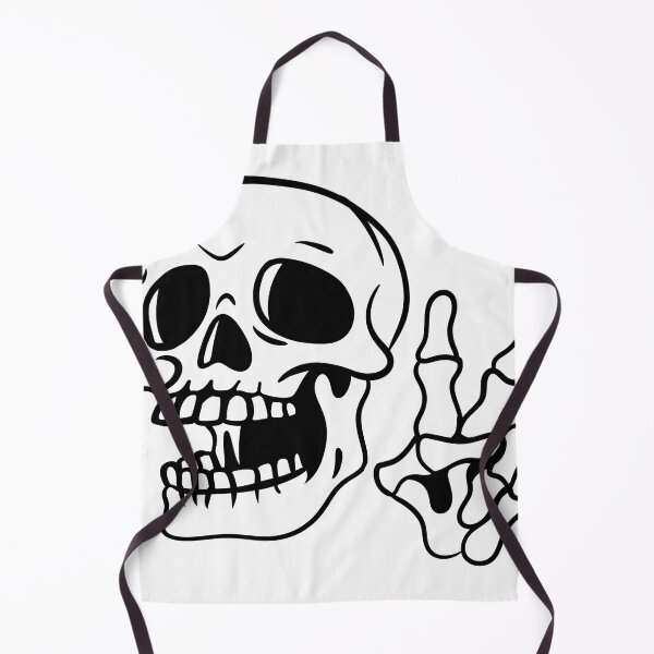 Item preview, Sassy Skull Showing Peace Sign Line Art — Funny Halloween Skeleton Sticker Design designed and sold by LYAN-STORE.