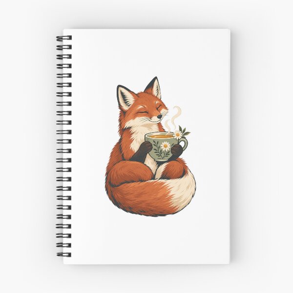 Item preview, Cozy Fox with Chamomile Tea - Woodland Animal Art designed and sold by cybersilverhand.