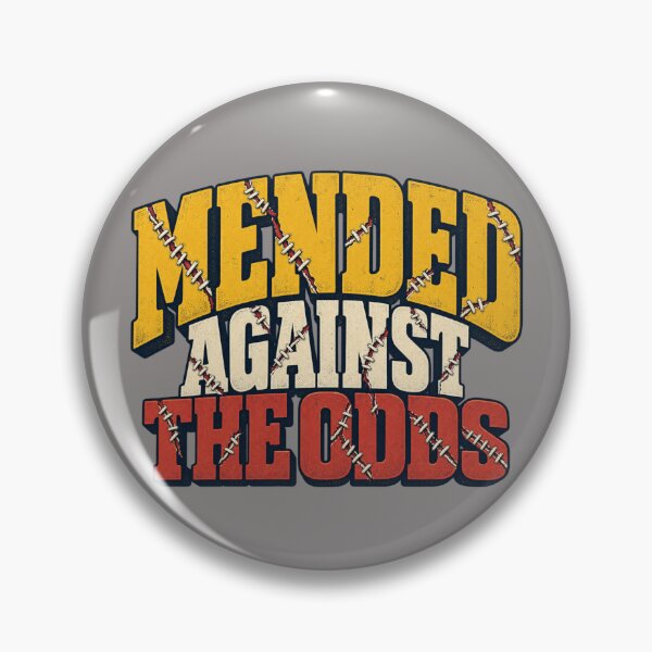 Item preview, Mended Against the Odds – Vintage Repair Typography designed and sold by Golden Era Studio.
