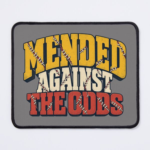 Item preview, Mended Against the Odds – Vintage Repair Typography designed and sold by Golden Era Studio.