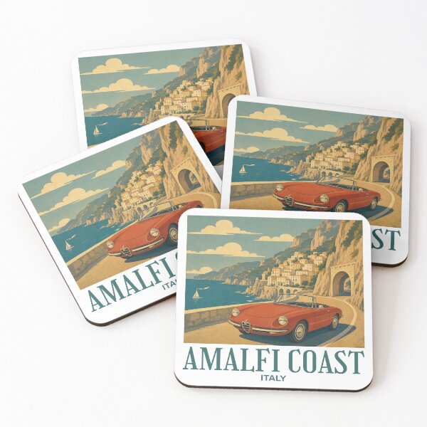 Item preview, Amalfi Coast Italy Vintage Travel Art designed and sold by Automotive Art by Greg.