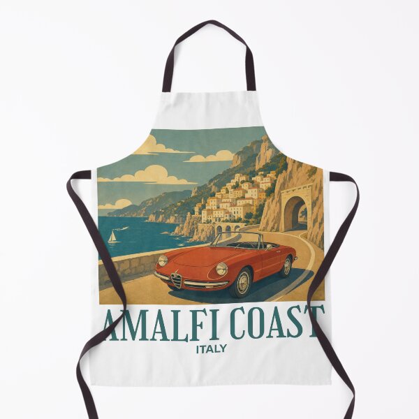 Item preview, Amalfi Coast Italy Vintage Travel Art designed and sold by Automotive Art by Greg.