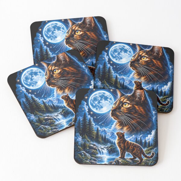 Item preview, Tortoiseshell Cat Howling To The Moon Funny Tortie Cat designed and sold by VGAfanatic.