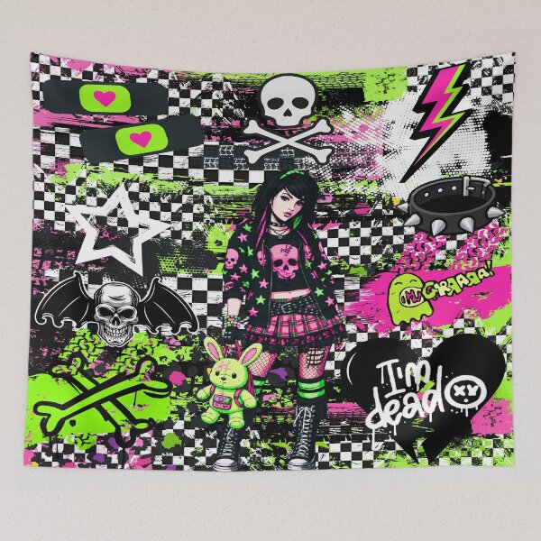 Item preview, Y2K Scenecore Girl - 2000s Mall Goth Aesthetic designed and sold by Side By Side Studio.