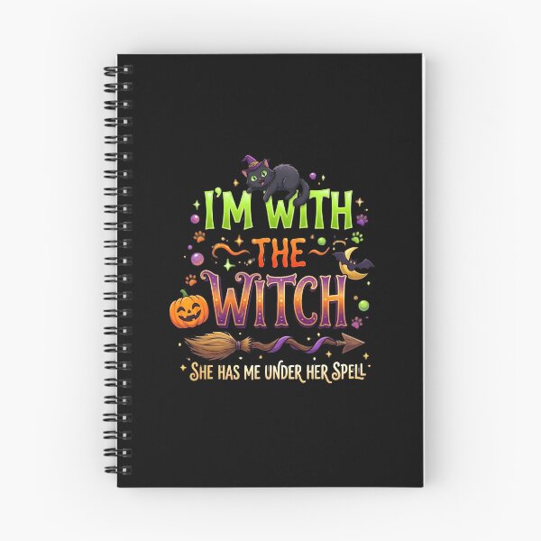 Item preview, I'm With The Witch Black Cat Matching Halloween  designed and sold by Retro Whiskers.
