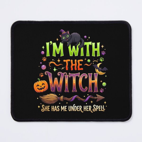 Item preview, I'm With The Witch Black Cat Matching Halloween designed and sold by Retro Whiskers.