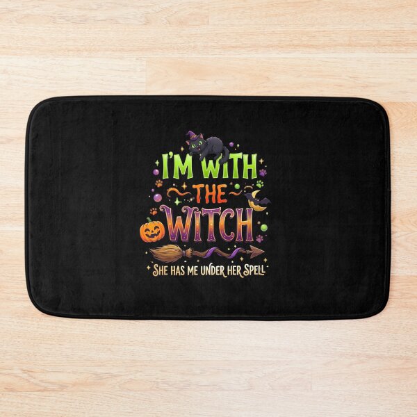 Item preview, I'm With The Witch Black Cat Matching Halloween  designed and sold by Retro Whiskers.