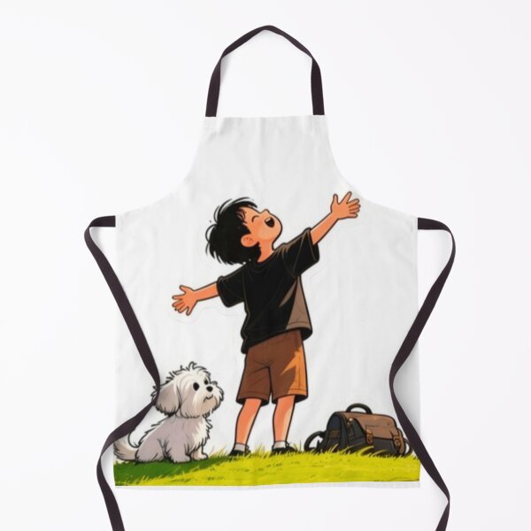 Item preview, Boy and Dog Adventure Childhood Illustration designed and sold by ExploreAura Studio.