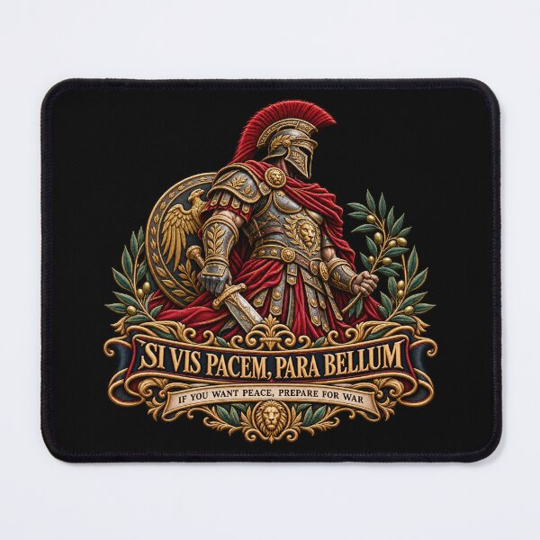 Item preview, Si Vis Pacem Para Bellum Roman Warrior – If You Want Peace Prepare for War Latin Motto designed and sold by Emoji Emblems.