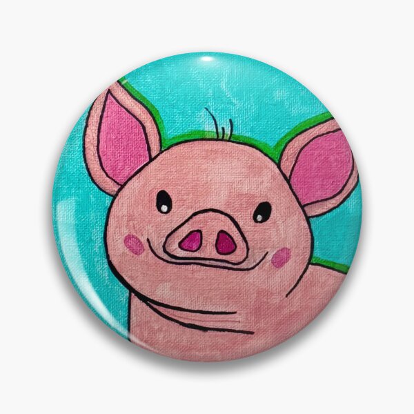 Item preview, "Oink!" - Funny Pink Pig Pop Art Print designed and sold by 716ArtStudio.