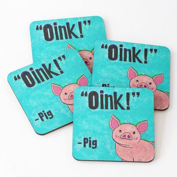 Item preview, "Oink!" - Funny Pink Pig Pop Art Print designed and sold by 716ArtStudio.