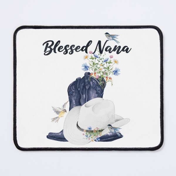 Item preview, Blessed Nana with Cowboy Boots, Wildflowers & Birds designed and sold by JeweledDesigns.