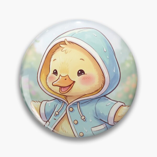 Item preview, Duckling In Rainboots | Whimsical Kawaii Illustration designed and sold by Moonlily Tavern.