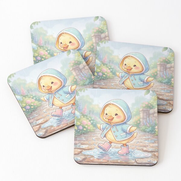 Item preview, Duckling In Rainboots | Whimsical Kawaii Illustration designed and sold by Moonlily Tavern.