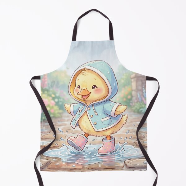 Item preview, Duckling In Rainboots | Whimsical Kawaii Illustration designed and sold by Moonlily Tavern.