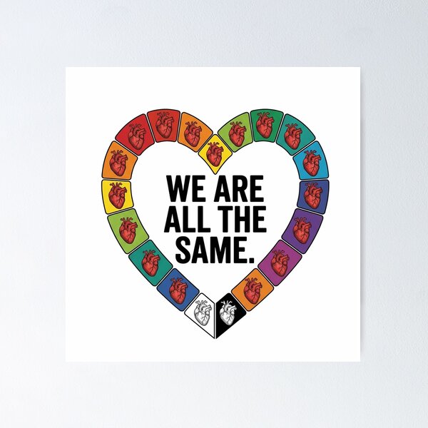 Item preview, Copy of Anti Discrimination Anatomical Heart Design - Equality We Are All The Same  designed and sold by AgdBol.