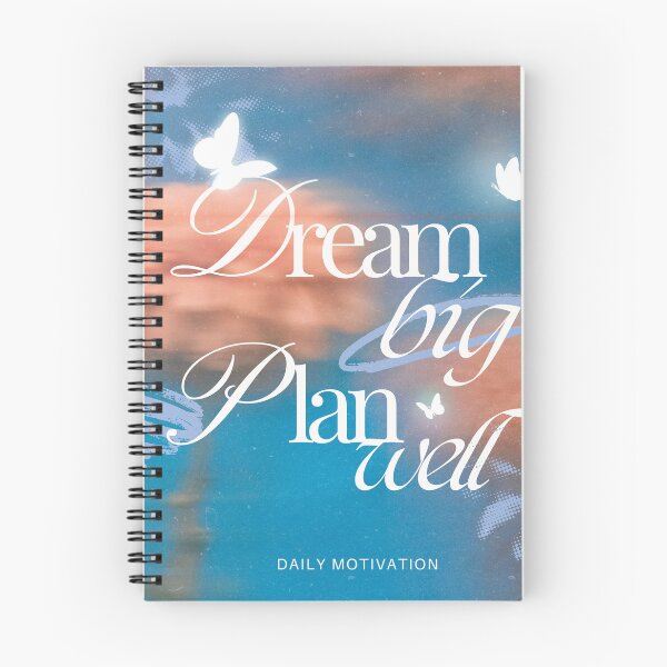 Item preview, Dream Big Plan Well – Motivational Typography & Butterflies designed and sold by MiaBellaGirl.