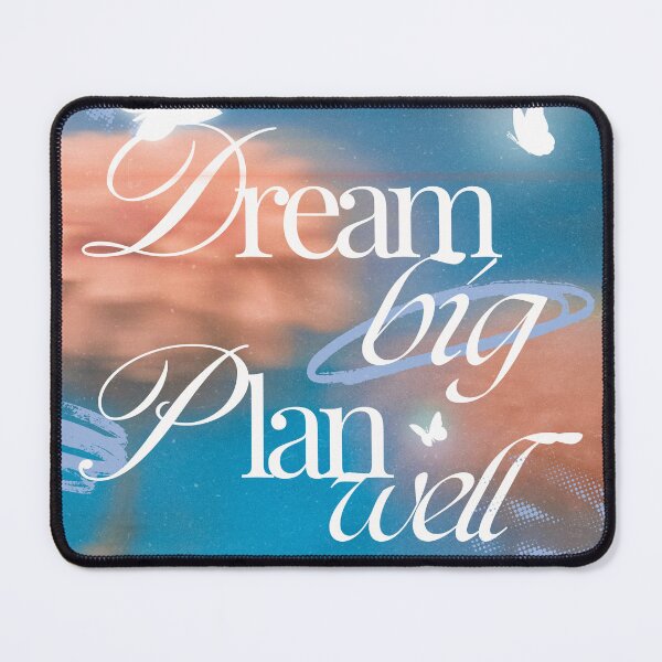 Item preview, Dream Big Plan Well – Motivational Typography & Butterflies designed and sold by MiaBellaGirl.