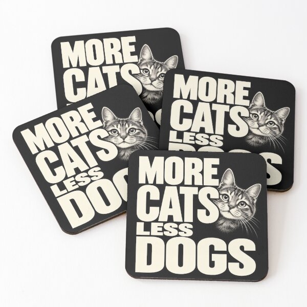Item preview, More Cats Less Dogs Funny Cat Lover Mom Dad Pet Humor T-Shirt designed and sold by Trendably.