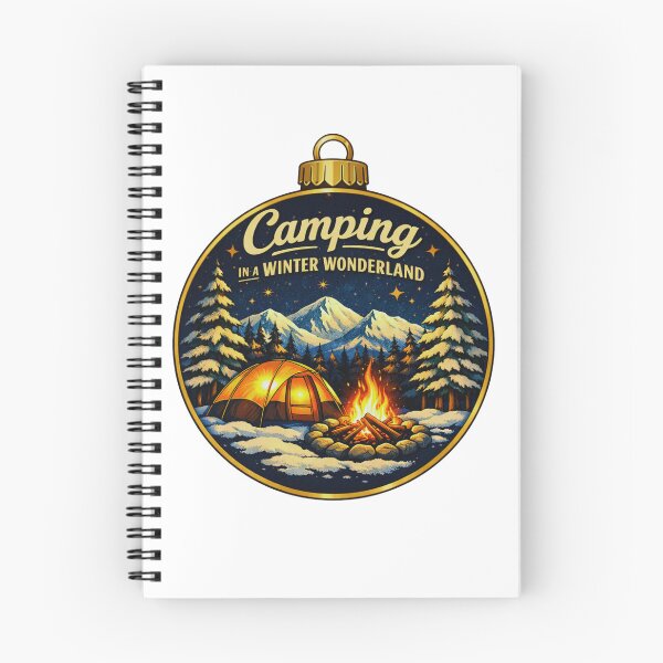 Item preview, Camping in a Winter Wonderland Christmas Ornament Camping Scene designed and sold by GabeMountainArt.