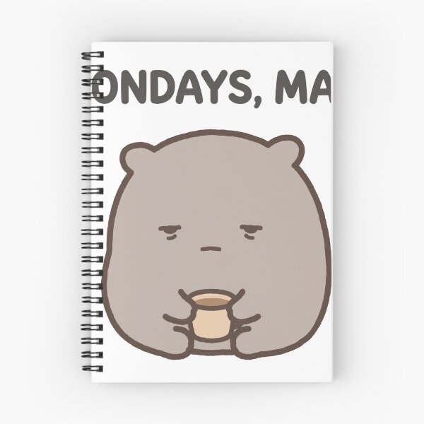 Item preview, Grumpy Chibi Wombat Coffee Cup Mondays Man Funny Sticker designed and sold by xiaoxiaochibi.