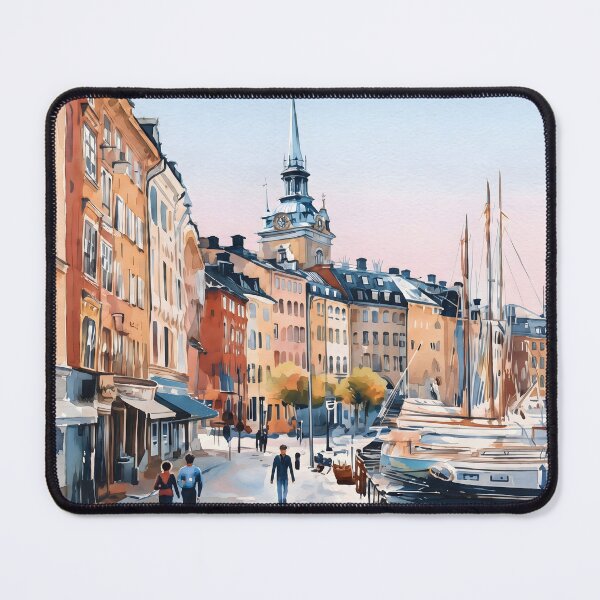 Item preview, Stockholm Sweden Watercolor Art Print – Scandinavian City designed and sold by POSTERIOCREW.