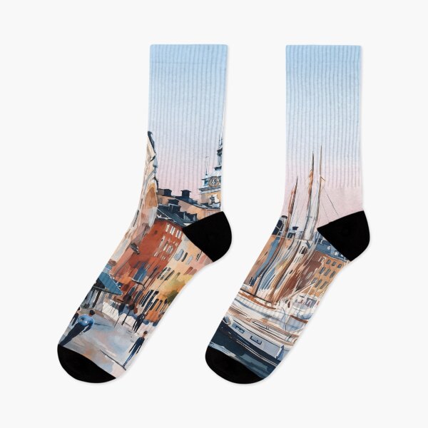 Item preview, Stockholm Sweden Watercolor Art Print – Scandinavian City  designed and sold by POSTERIOCREW.