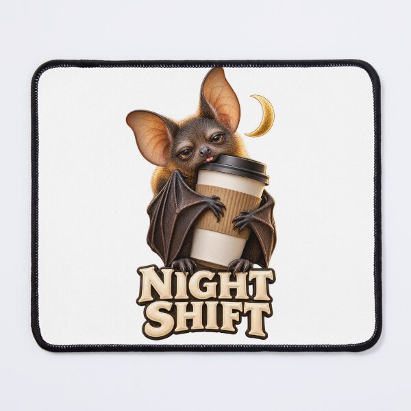 Item preview, Night Shift Coffee Bat designed and sold by TrendTribeTP.