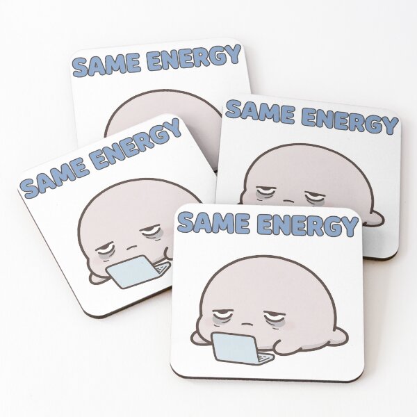 Item preview, Funny Chibi Blobfish Laptop Same Energy Work From Home Sticker designed and sold by xiaoxiaochibi.