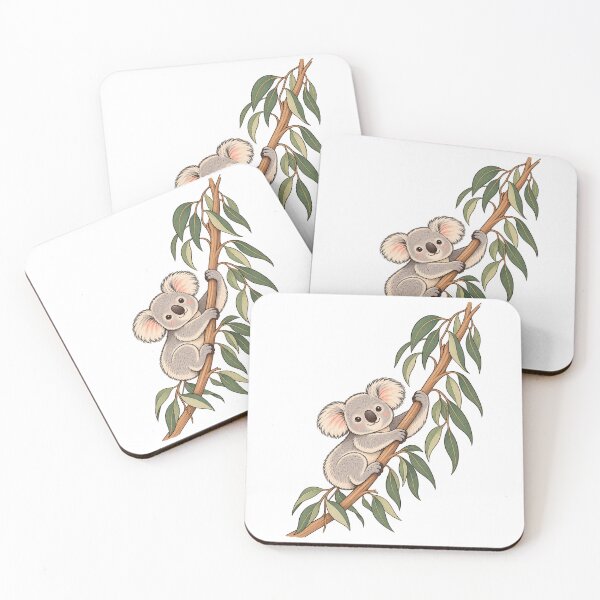 Item preview, Koala Climbing Eucalyptus Branch designed and sold by Doodle Souq.