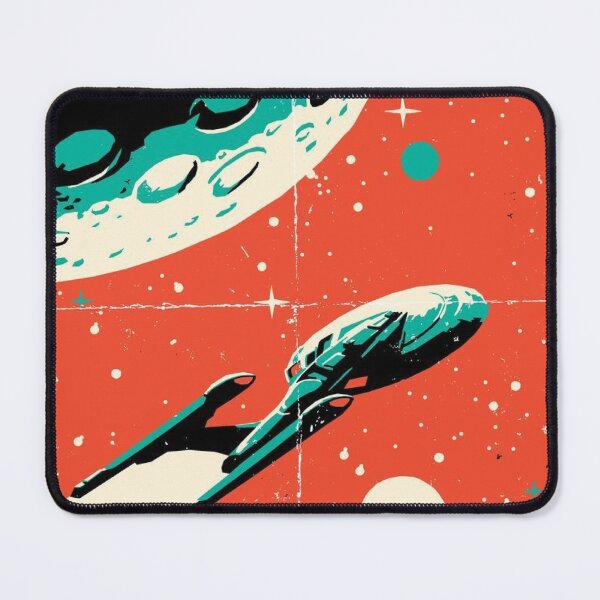 Item preview, Starfleet Sci-Fi Space Exploration: Retro USS Enterprise Silhouette and Live Long and Prosper Fan Art designed and sold by benja-08.