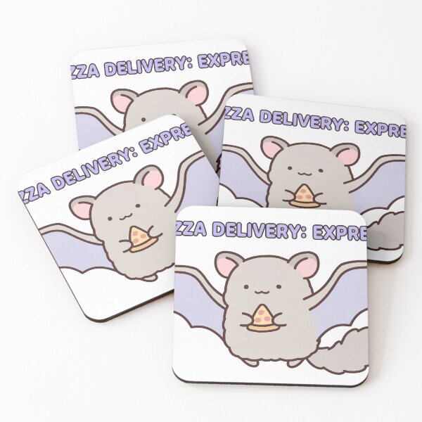 Item preview, Cute Chibi Sugar Glider Pizza Slice Express Delivery Sticker designed and sold by xiaoxiaochibi.