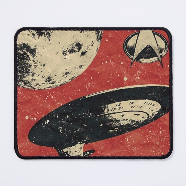Item preview, Starfleet Sci-Fi Space Exploration: Retro USS Enterprise Silhouette and Live Long and Prosper Fan Art designed and sold by benja-08.