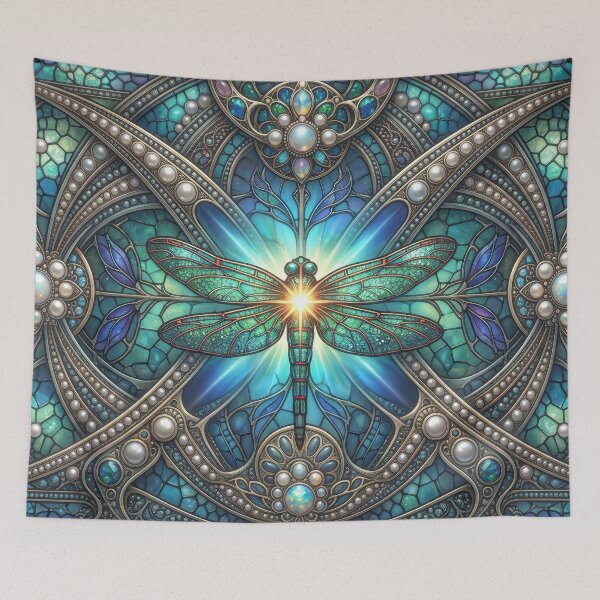 Item preview, Art Nouveau Mosaic Dragonfly designed and sold by Frackxion.